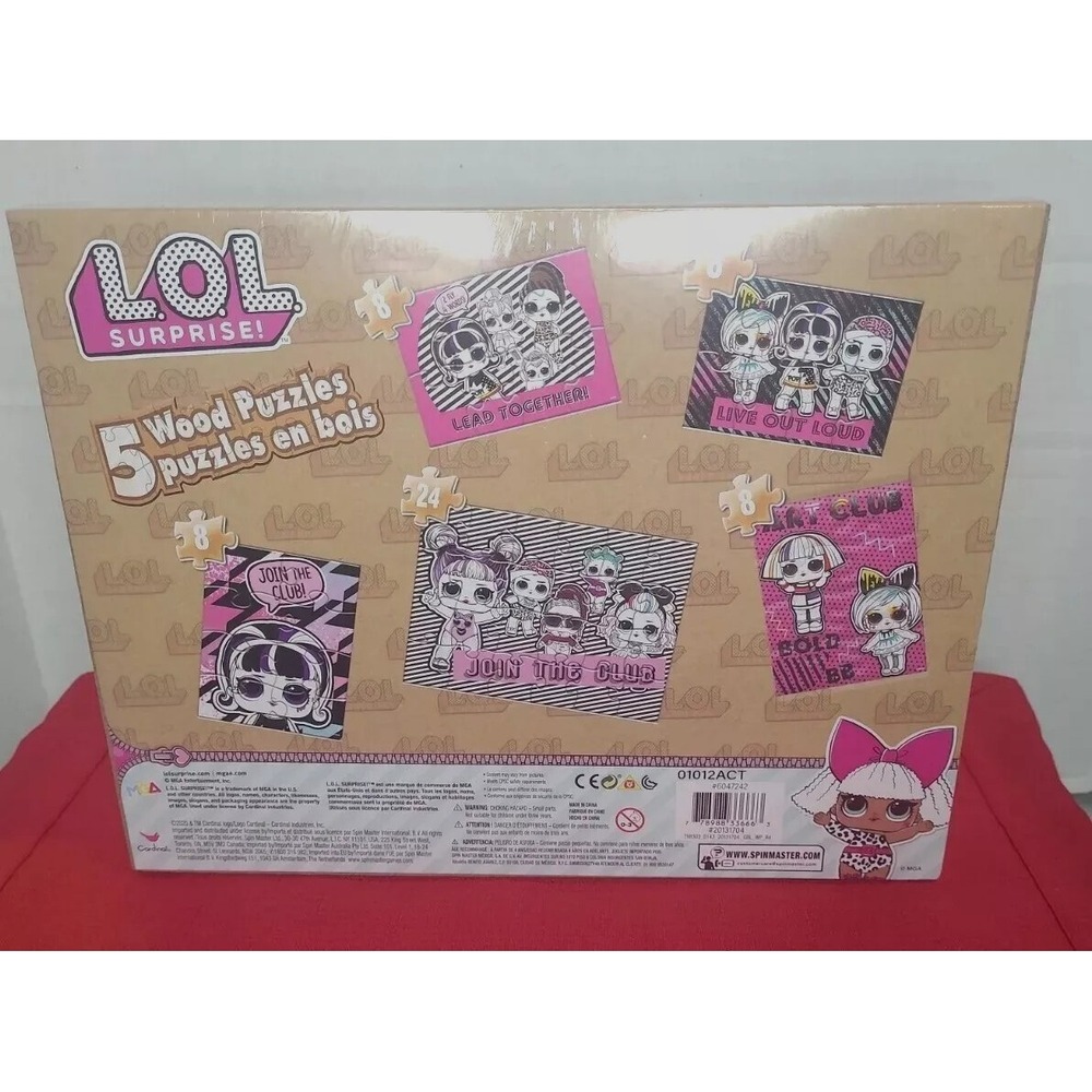 Cardinal L.O.L. Surprise! 5 Wood Puzzles Box Set NEW Age 3+ Gift - Picture 3 of 4